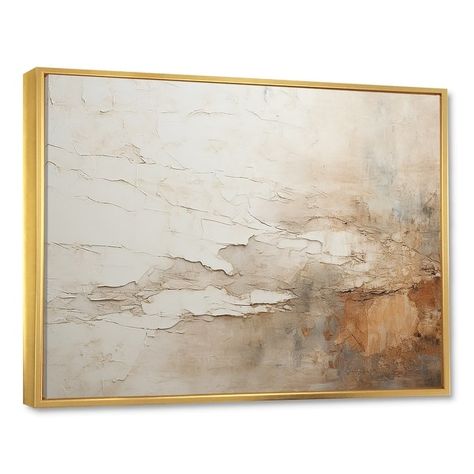 Designart "Beige And Brown Paint Fusion" Abstract Painting Framed Wall Art Living Room - On Sale - Bed Bath & Beyond - 39984420 Framed Abstract Wall Art, Beige Wall Art Living Room, White And Brown Painting, Neutral Framed Wall Art, Abstract Home Art, Earth Tone Abstract Art, Organic Modern Wall Art, Tan Abstract Art, Organic Modern Art