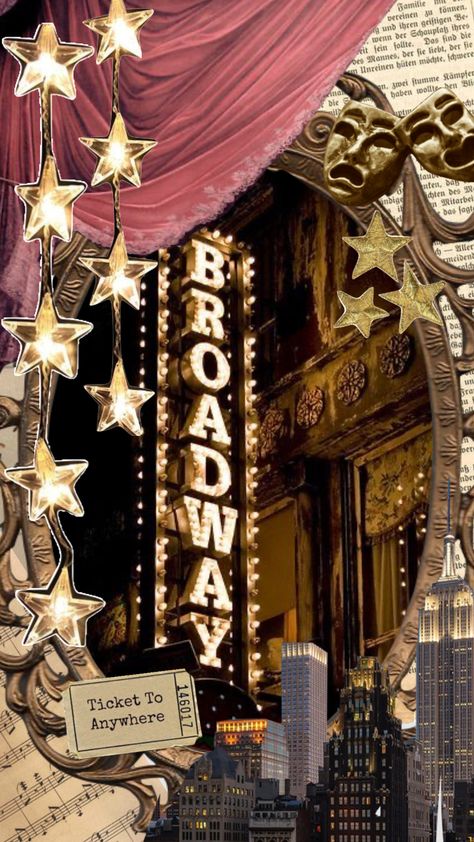 Theatre Background Wallpapers, Pink Broadway Aesthetic, Broadway Star Aesthetic, Musical Wallpaper Broadway, Theatre School Aesthetic, Theatre Kid Wallpaper, Musical Theater Wallpaper, Musical Theatre Aesthetic Wallpaper, Broadway Theatre Aesthetic