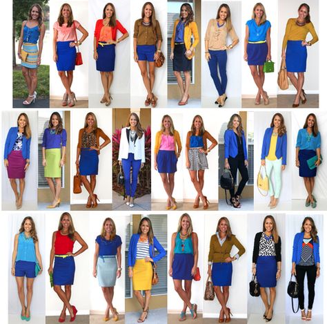 25 Royal Blue Outfit Ideas  Red Army Green Yellow White Pink Lime Turquoise Mustard Black Jeans Peach Cobalt Outfit, Cobalt Blue Outfit, Blue Skirt Outfits, Royal Blue Outfits, Royal Blue Skirts, Blue Clothes, Cobalt Blue Dress, 11 59, Cosplay Dress