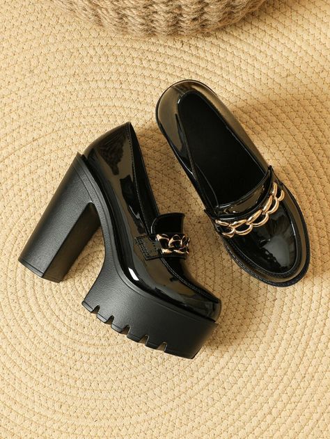 Discover the latest the Chain Decor Chunky Heeled Loafer Pumps at SHEIN, shop weekly updated undefined and get inspired by the greatest styles. Cash on delivery for GCC.Buy now pay later with Afterpay√ Free Shipping $45 √ Free Shipping on Orders over SAR199 for Saudi Arabia √ $4 Off First Order √