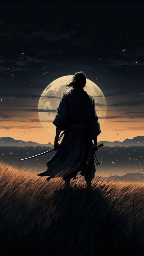 Dark Samurai Wallpaper, Warrior Aesthetic Men, Cool Ninja Wallpapers, Samurai Aesthetic, Wallpaper Scenery, Japanese Art Samurai, Aesthetic Pin, Anime Picture Hd, Samurai Wallpaper