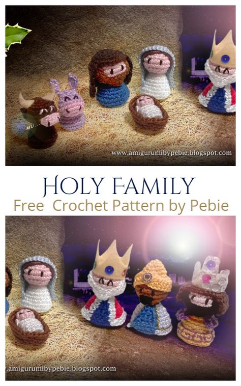 Amigurumi Basics, Nativity Crochet, Crochet Granny Patterns, Crochet Nativity, Angels Crochet, Crochet Holiday, Granny Pattern, Handbags Patterns, Crochet Snowflake Pattern