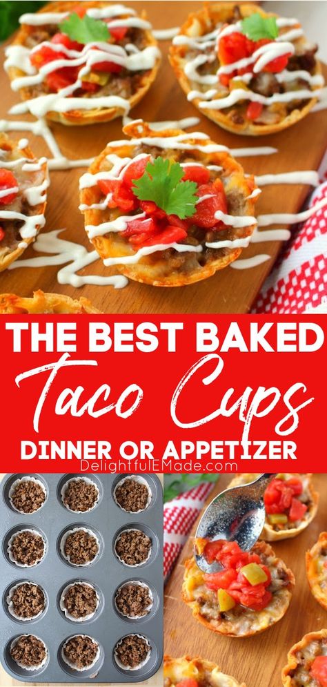 Mini Tacos Recipe, Mini Taco Appetizer, Mini Taco Cups, Taco Cups Recipe, Taco Appetizers, Taco Recipes Mexican, Taco Cups, Mexican Appetizers, Holiday Appetizers Recipes