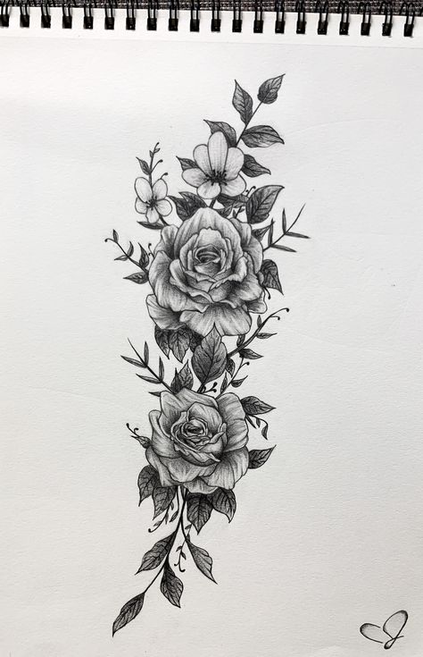 Roses With Thorns Drawing, Roses Down Spine Tattoo, Rose Vine Tattoo Design, Rose Side View Drawing, Rose Thorn Bush Tattoo, Barbwire And Roses Tattoo, Rose Vine Tattoos Back, Chain Of Roses Tattoo, Rose With Forget Me Nots Tattoo