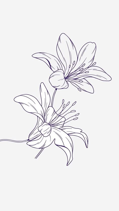 Floral Tattoo Design, Line Art Tattoos, Subtle Tattoos, Dream Tattoos, Art Tattoos, Dope Tattoos, Little Tattoos, Simplistic Tattoos, Tattoo Stencils