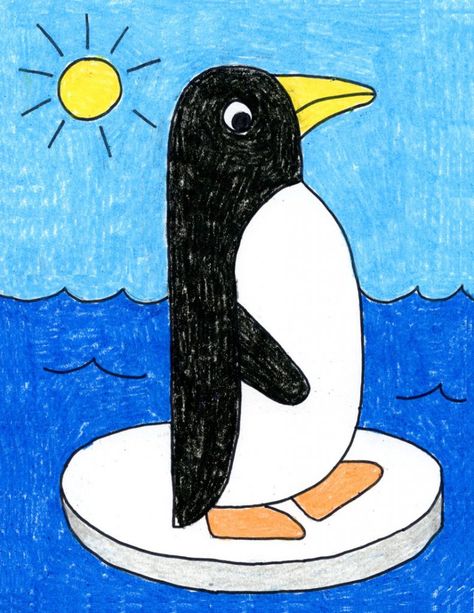 Draw an Easy Penguin · Art Projects for Kids For Kids, Art, To Draw, Step By Step, I Hope, For Free