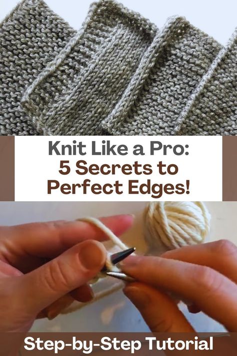 Ready to take your knitting skills up a notch? Dive into this incredible video tutorial, where you'll uncover five fantastic ways to achieve those flawlessly neat edges you've always dreamed of. No more messy mishaps or wonky edges—say hello to a world of clean, polished finishes that will bring your blankets, scarves, and cardigans to a whole new level of knitting perfection. Edges are like the icing on the cake for your knitting projects, and we're here to help you make them truly shine... Knitting Neat Sides, Knitted Blanket Edges Ideas, Scrappy Knitting Projects, Knit Edges And Borders, Knitting Neat Edges, Finishing Knitted Edges, Neat Edges In Knitting, How To Knit Neat Edges, Beginning Knitting Projects