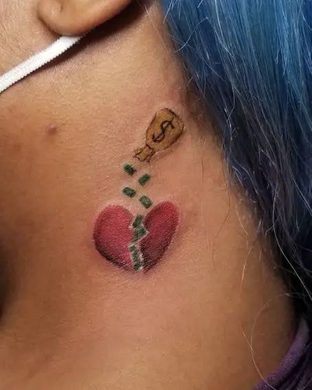 25+ Inspiring Broken Heart Tattoo Ideas Can A Heart Still Break Once It's Stopped Beating Tattoo, Mended Heart Tattoo, Broken Tatoos Ideas, Heartbreaker Tattoo, Heart Tattoo Ideas, Heart Tattoo On Finger, Heart Tattoo Wrist, Remembrance Tattoos, Skincare For Oily Skin