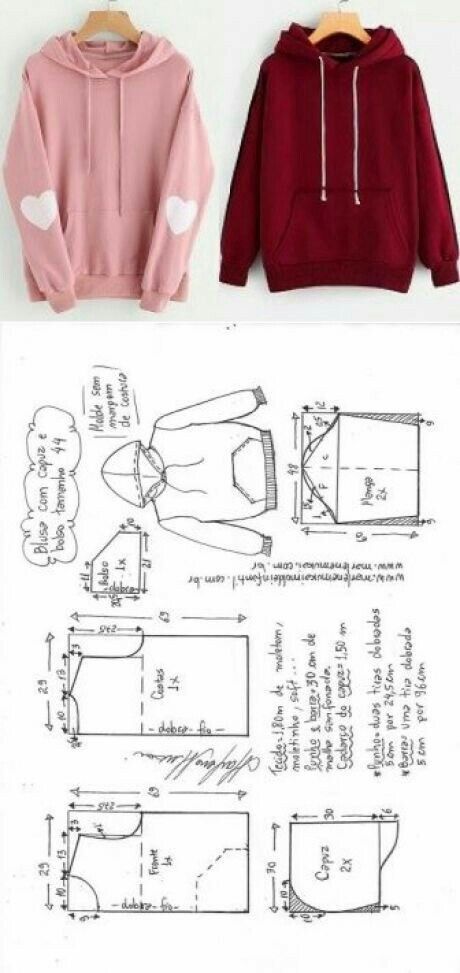 Pola Jaket, Hoodie Sewing, Hoodie Sewing Pattern, Kids Clothes Diy, Projek Menjahit, Girls Clothes Patterns, Diy Clothes Refashion, Sewing Clothes Women, Diy Vetement