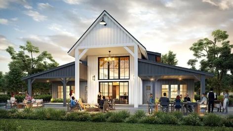 House Plan With Lots Of Windows, Organic Modern Barndominium, Barndominium 4 Bedroom Floor Plans, Luxury Barndominium, Pavilion House, Barndominium House, Small Barndominium, Barndominium Plans, Barn Style House Plans