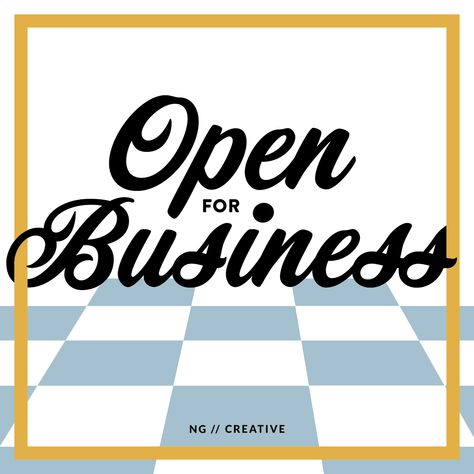 Open for Business - Fully Freelance Announcement Business Opening, New Business, Graphic Design Services, In Design, Service Design, Vision Board, Home Decor Decals, Graphic Design, Design