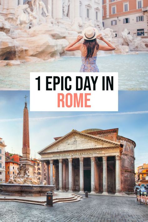 The best Guide for 1 day in Rome, Italy! One Day In Rome, Where To Go In Italy, Italy Quotes, Italy Vacation Itinerary, Rome In A Day, Day In Rome, Europe Adventure, 1 Day Trip, Rome Itinerary