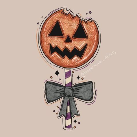 Halloween Candy Drawing, Jackolantern Drawing, Halloween Shuffle, Bedroom Art Painting, Cute Lollipop, Lantern Drawing, Candy Drawing, Scary Drawings, Horror Drawing