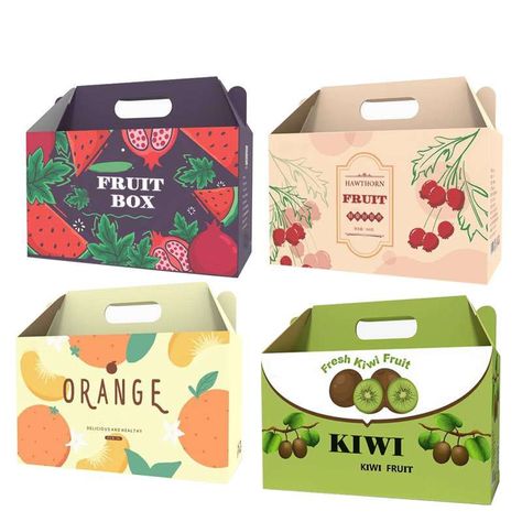 Custom Wholesale Printing Corrugated Cardboard Fruit Packaging Box Fruit Box Packaging Design, Cardboard Packaging Ideas, Fruit Box Packaging, Carton Box Design, Timetable Ideas, Study Timetable, Food Boxes, Oranges Gift, Fruit Packaging