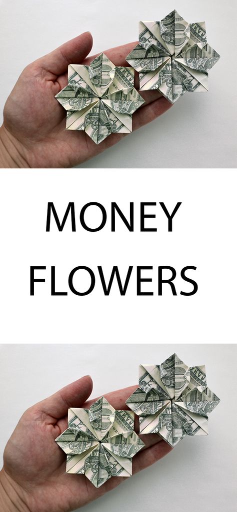 Gifts Of Money Ideas Creative, Money Folded Into Flowers, Money Origami Wedding Gift, Cash Flowers Dollar Bills, Folding Dollar Bills Into Flowers, 2 Dollar Bill Origami, How To Fold A Dollar Into A Flower, Money Flower Tutorial, Easter Money Origami Dollar Bills