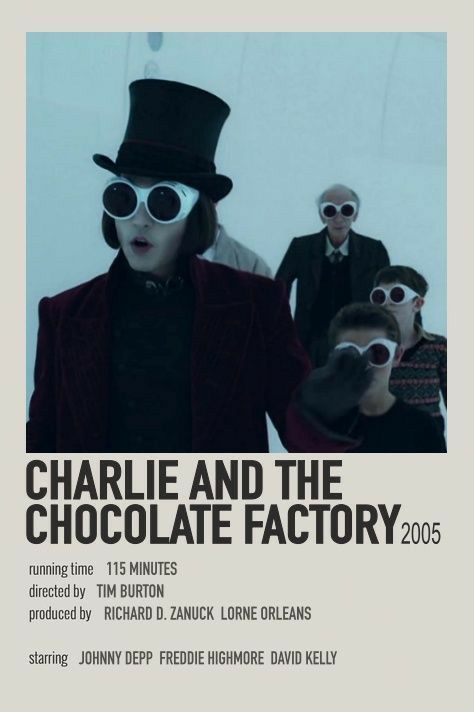 Foto Muro Collage, Polaroid Movie Poster, Indie Movie Posters, Film Polaroid, Charlie And The Chocolate Factory, Film Vintage, Iconic Movie Posters, Movie Card, Film Posters Minimalist