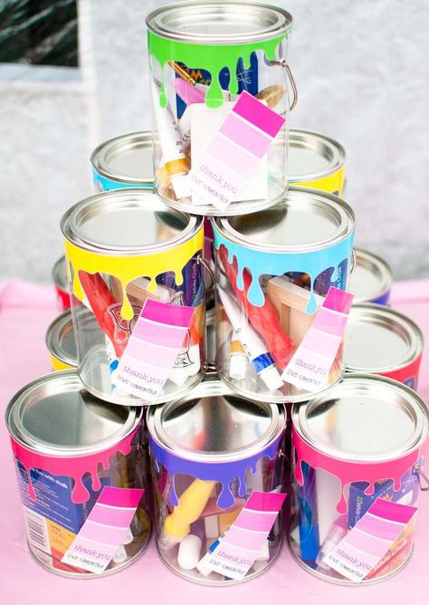 Art/Painting Birthday Party Ideas | Photo 10 of 22 | Catch My Party Birthday Party Art Theme, Artist Themed Party Ideas, Painting Birthday Party Ideas, Kids Art Party, Art Paint Party, Art Themed Party, Lolly Buffet, Painting Birthday Party, Artist Birthday