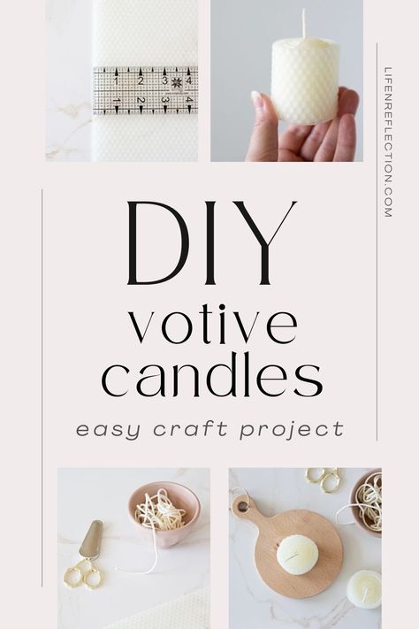 How many votives can you make from one sheet of beeswax? Find out in my quick tutorial for creating votive beeswax sheet candles. So simple! Beeswax Sheet Candles, 15 Candles, Candle Tutorial, Organic Skin Care Recipes, Candle Projects, Candle Kits, Beeswax Tapers, Creative Candles, Cozy Candles