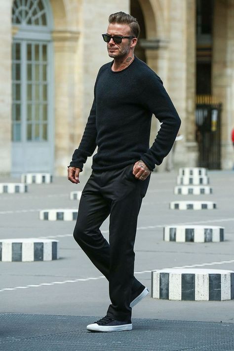 David Beckham Casual, David Beckham Outfit, David Beckham Style Outfits, David Beckham Style, Beckham Style, Herren Style, Man In Black, David Beckham, 가을 패션