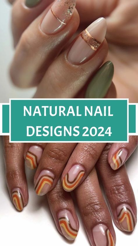 Geometric Nail Designs Classy, Unique Natural Nails, Simple Professional Nails, Minimal Nail Design Natural, Minimalist Nails Summer 2024, Nail Designs Neutral Colors, Neutral Color Nail Designs, Natural Look Nails, Line Design Nails