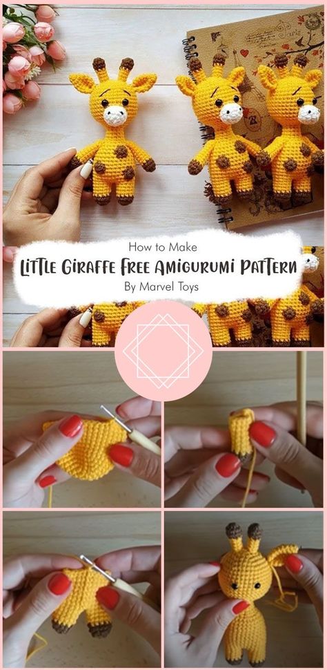 Crochet Mini Giraffe Free Pattern, Mini Giraffe Amigurumi, Small Crochet Giraffe Free Pattern, Free Crochet Giraffe Pattern Amigurumi, Giraffe Pattern Crochet, Amigurumi Giraffe Pattern, Easy Crochet Giraffe Free Pattern, Crochet Amigurumi Giraffe Free Patterns, Free Crochet Pattern Giraffe