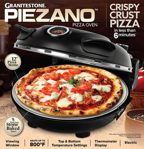 Indoor Pizza Oven, Stone Pizza Oven, Electric Pizza Oven, Crispy Pizza Crust, Baked Pizza, Stone Oven, Pizza Maker, Cooking Pizza, Natural Ceramic