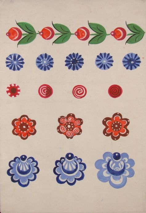 Folk Flowers, Modern Folk Art, Polish Folk Art, Russian Folk Art, Folk Painting, Folk Art Flowers, Folk Design, Scandinavian Folk Art, Truck Art