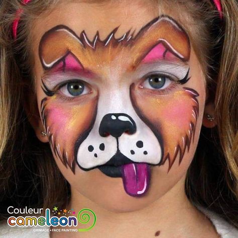 A cute one-stroke little dog #facepainting #facepainters #facepaintcom #facepaint #couleurcameleongrimage #Swissfacepainter #Sillyfarm… Dog Face Paint, Puppy Face Paint, Dog Face Paints, Easy Face Painting, Animal Face Paintings, Face Painting Tips, Face Painting For Boys, Paint Face, The Party