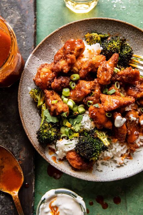 Sheet Pan Honey Buffalo Chicken with Broccoli | halfbakedharvest.com Sheet Pan Honey Buffalo Chicken, Honey Buffalo Chicken, Chicken With Broccoli, Half Baked Harvest Recipes, Easy Sheet Pan Dinners, Homemade French Fries, Chicken And Broccoli, Harvest Recipes, Half Baked