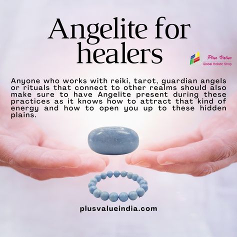 angelite crystal Angelite Crystal, Crystal Properties, Reiki Healing Crystals, Crystal Healing Bracelets, Crystal Crafts, Reiki Healing, Crystal Stone, Crystal Bracelet, Healing Crystal