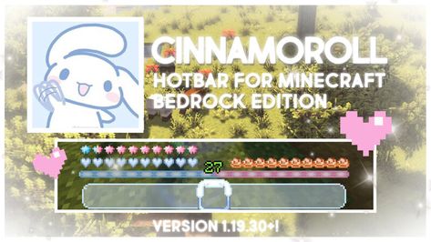 (Bedrock) ‎♡‧₊˚Cinnamoroll Hotbar ‎♡‧₊˚ Minecraft Texture Pack Mc Texture Pack, Minecraft Pe Texture Packs, Bedrock Minecraft Mods, Minecraft Bedrock Addons, Minecraft Addons Bedrock, Minecraft Bedrock Skins, Minecraft Phone Theme, Minecraft Mods For Bedrock, Bedrock Texture Pack