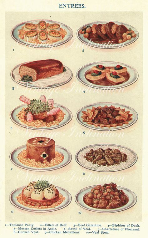 Victorian Recipes, Vintage Cooking, Food History, Retro Recipes, Food Drawing, Food Poster, Red Meat, Vintage Recipes, Meat Dishes