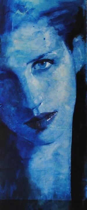 Blue Woman, Italian Painters, 인물 사진, Blue Art, Pics Art, Blue Paint, Art Plastique, Face Art, Portrait Art