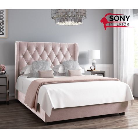 Sony Interior is One of the Growing Online Furniture Store in Karachi. We Deals In all kind of Home furniture & Office Furniture & Curtain.We Provide Best Quality Of Interior Solution Visit Our Showroom.  Plot # 427 Sony Interior Sector I, Main Service Line, Shaheed-e-Millat Road, Manzoor Colony Muhammadi Furniture Market Karachi.  Contact Us  Ph: 021-35388816 Cell:0312-0003066  www.sonyinterior.com  #sonyinterior #modernfurniture #modernfurnitureinkarachi #bed #luxurybed #modernbed Light Pink Headboard, Daisy Bedroom, Girly Bedrooms, Contemporary Bed Frame, Pink Headboard, Bedroom Beds, Winged Headboard, Renovation Inspiration, Wingback Bed