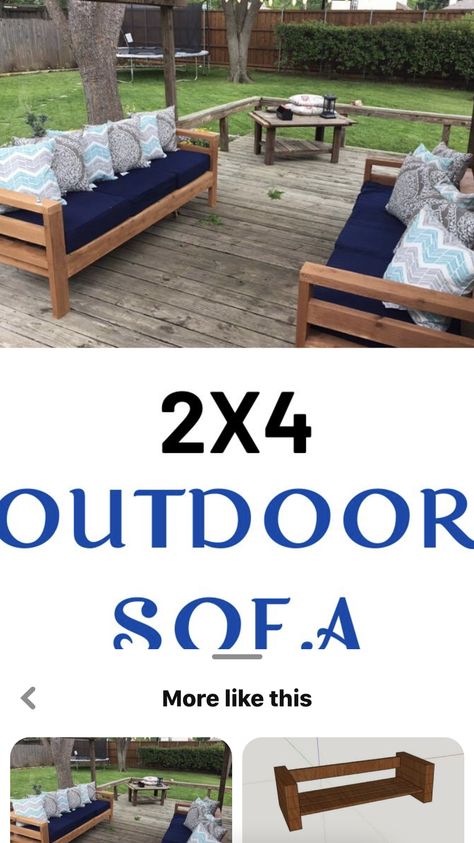 2x4 Outdoor Sofa, Outdoor Sofa Diy, Koti Diy, Coffee Table Plans, Restaurant Patio, Decor Ikea, Outdoor Couch, Diy Holz, Diy Sofa