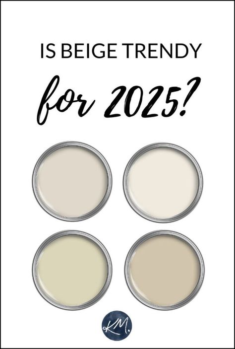 Are Beige Paint Colors Trendy for 2025? - Kylie M Interiors Mushroom Cap Paint Color Benjamin Moore, Medium Beige Paint Colors, Beige Wall With White Trim, Beige Trim And Doors Interior, Bm Beige Paint Colors, Best Beige Wall Color, Benjamin Moore 2025 Colors, Beige White Walls, Benjamin Moore Carrington Beige