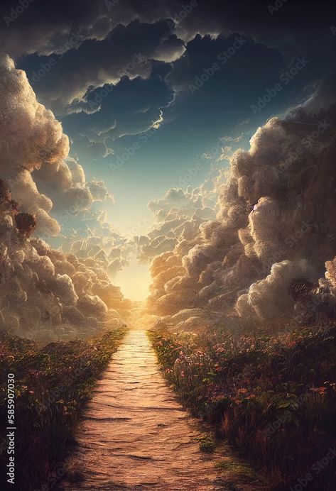 Pathway To Heaven, Mysterious Landscape, To Heaven, Image Types, Google Images, Stock Illustration, Design Ideas, Spirituality, Doodles