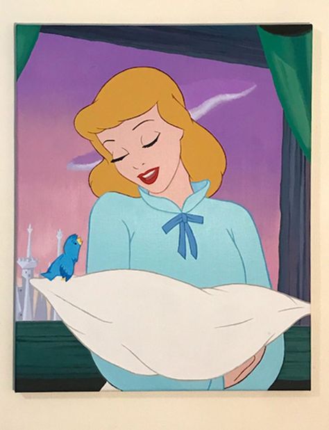 Cinderella from Disney's animated Cinderella 16 inch by 20 inch acrylic painting on canvas Cinderella 1950, Cinderella Aesthetic, Disney Paintings, Disney Icons, Disney Princess Cinderella, Cinderella Disney, Old Disney, Pinturas Disney, Disney Aesthetic