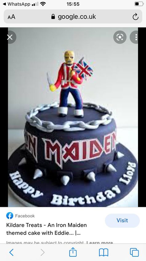 Iron Maiden Cake, Iron Maiden, Birthday Celebration, Kids Birthday, Birthday Cake, Cake, Birthday