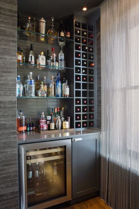 Small Kitchen Bar, Wet Bar Designs, Kitchen Bar Design, Home Wet Bar, Home Bar Areas, Home Bar Cabinet, Home Bar Rooms, Modern Home Bar, Diy Home Bar