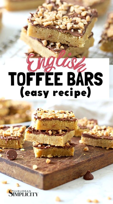 Toffee Nut Bars, What To Make With Toffee Bits, English Toffee Bits Recipes, Score Bars Recipe, Toffee Squares Recipe, Toffee Cookies Bars, Toffee Shortbread Bars, Heath Bits Cookies Toffee Bars, Easy Toffee Bars