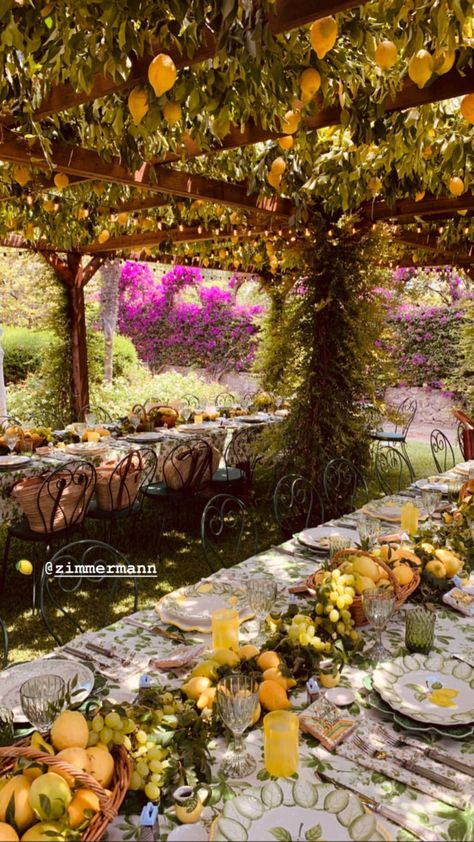 Tuscan Garden Party, Vineyard Party, Floral Landscaping, Theme Dinner Party, Tuscan Dinner, Lemon Themed Wedding, Tuscan Garden, Balcony Design Ideas, Tuscan Landscaping