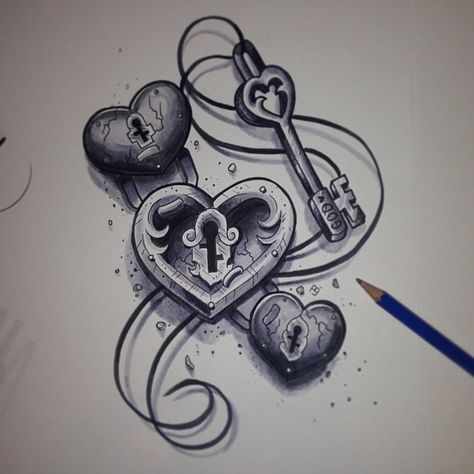 Key to My Heart Key To My Heart Drawing, Chickadee Tattoo, Key Tattoo Designs, Anniversary Tattoo, Key Drawings, Simple Heart Tattoos, Lettering Styles Alphabet, Easy Flower Drawings, Key Tattoos