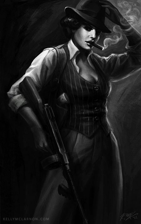 Dibujos Pin Up, Cultura Punk, Noir Detective, Female Detective, Digital Art Gallery, Chicano Art, Canvas Designs, Dieselpunk, Cthulhu