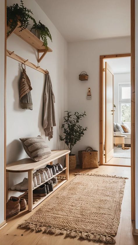 Smart Hallway Storage, Small Home Hallway Ideas, Narrow Hallway Styling, Small Apartment Hallway, Entryway Ideas Small Apartment, Small Hallway Storage, Small Entryway Storage Ideas, Hallway Storage Ideas, Small Entrance Hall Ideas