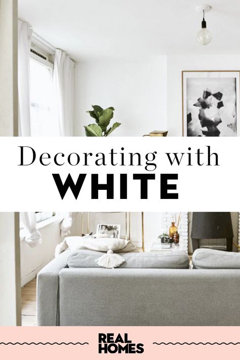 Whether you are a minimalist lover or obsessed with country style, these white living room ideas are sure to inspire... White Furniture In Living Room, White Walled Living Room, Couch Colors With White Walls, White Furniture Living Room Ideas, White Walls Living Room Decor, Off White Sofa Living Room Ideas, Living Room Decor White Walls, White Walls Living Room Ideas, White Lounge Ideas