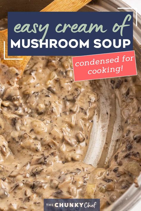 Homemade Condensed Cream Of Mushroom, Honey Baked Ham Recipe, Condensed Cream Of Mushroom Soup, Bisque Soup Recipes, Ham Recipes Baked, The Chunky Chef, Chunky Chef, Bisque Soup, Soup Homemade