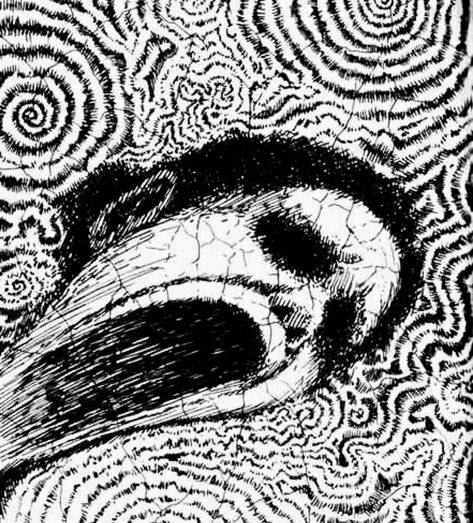 Junji Ito Manga Icon, Spiral Into Horror, Junji Ito, Manga Icon, Angel, Tumblr, Memes, Black