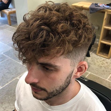 Loose Perm Short Hair, Men Perm, Perm Hair Men, Loose Perm, Undercut Curly Hair, Perm Curls, Wavy Perm, Long Hair Perm, Curly Hair Fade