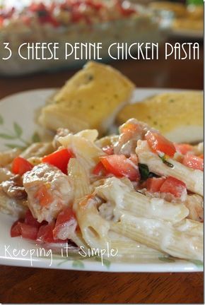 Chicken Pasta, Applebees Recipes, Chicken Penne Pasta, Pasta Penne, Chicken Penne, Cheese Chicken, Chicken Pasta Recipes, Three Cheese, Penne Pasta